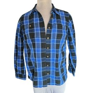 Duluth Trading Company- Blue/ Black Plaid flannel - XS